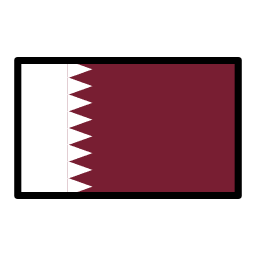 Qatar flag in OpenMoji style