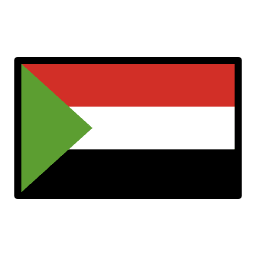 Sudan flag in OpenMoji style