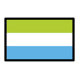 Sierra Leone flag in OpenMoji style