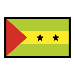 Sao Tome and Principe flag in OpenMoji style