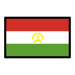 Tajikistan flag in OpenMoji style