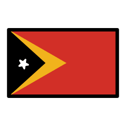 Timor-Leste flag in OpenMoji style