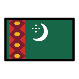 Turkmenistan flag in OpenMoji style