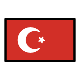 Turkey flag in OpenMoji style