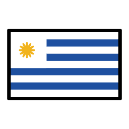 Uruguay flag in OpenMoji style