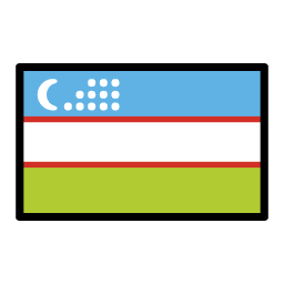 Uzbekistan flag in OpenMoji style