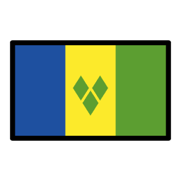 Saint Vincent and the Grenadines flag in OpenMoji style