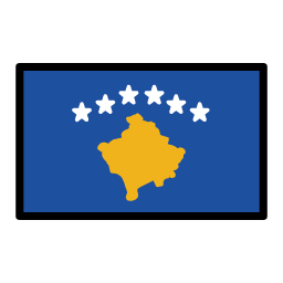 Kosovo flag in OpenMoji style