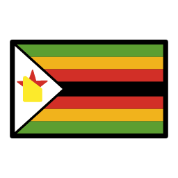 Zimbabwe flag in OpenMoji style