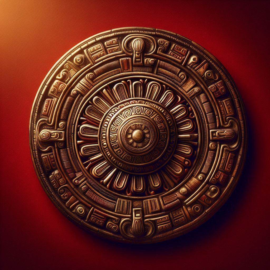 An ornate ancient artifact featuring the stylized sun motif, reflecting North Macedonia's rich cultural heritage and national identity.