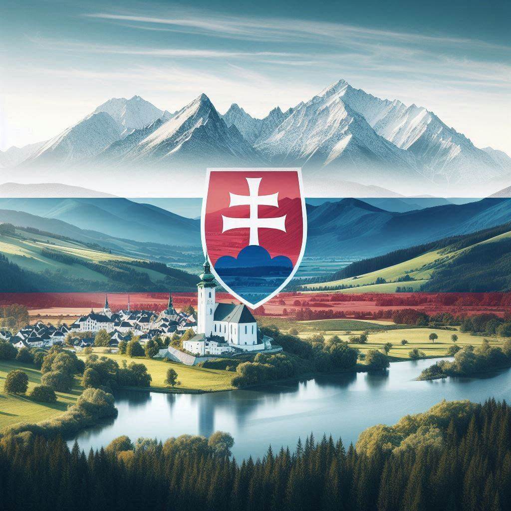 Scenic view of the <b>Carpathian Mountains</b> in Slovakia, representing national identity and symbolism